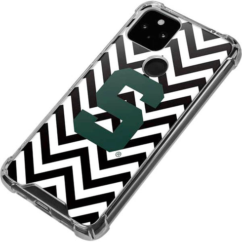 Michigan State University Spartans S Chevron Google Pixel 5 Clear Case